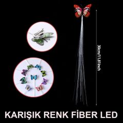 Nessiworld  Led Fiber Optik Işıklı Kelebek Saç Klipsi 1 Adet