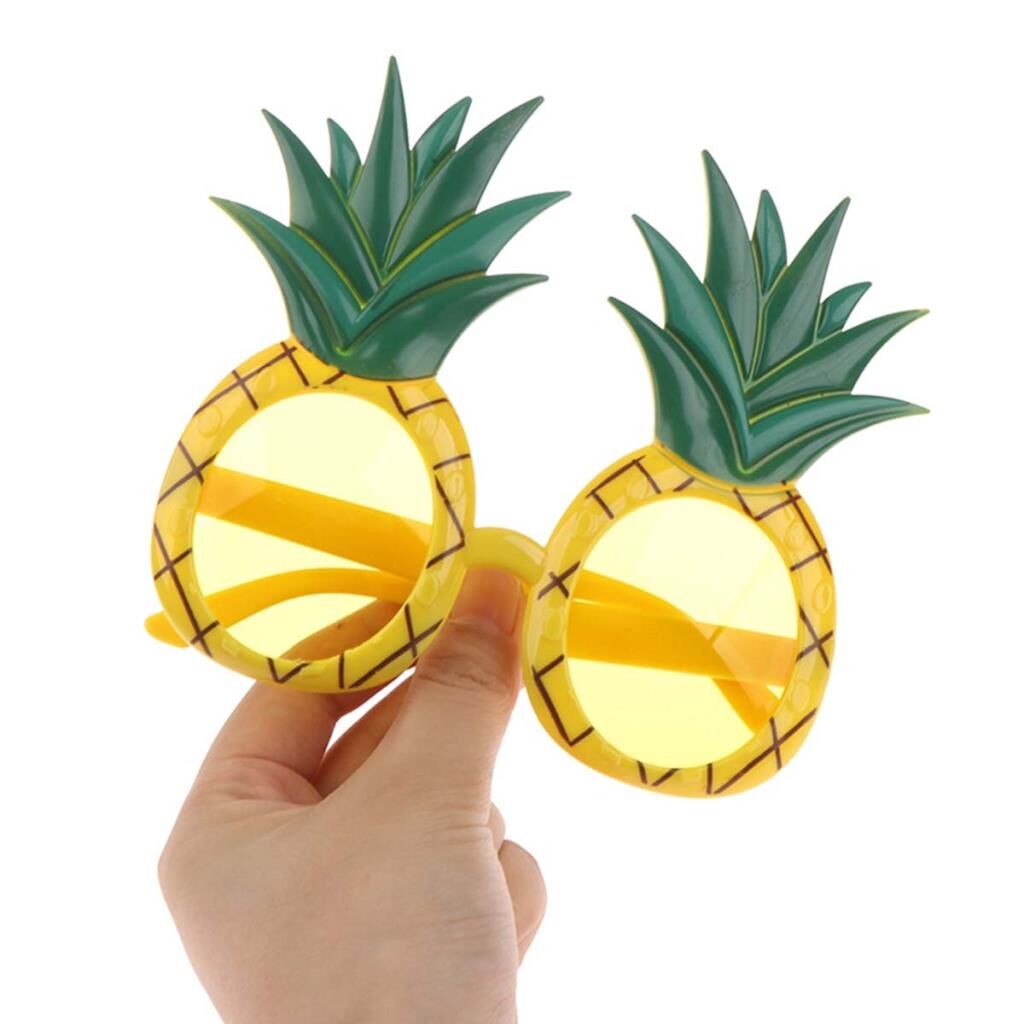 Nessiworld  Tropikal Hawaii Ananas Şekilli Parti Gözlüğü 9.5 x 14 cm