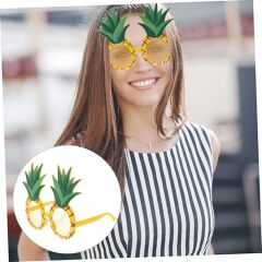 Nessiworld  Tropikal Hawaii Ananas Şekilli Parti Gözlüğü 9.5 x 14 cm