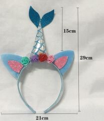 Nessiworld Deniz Kızı Tacı - Deniz Kızı Prenses Tacı Mavi Renk 21x29 cm