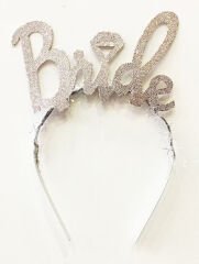 Nessiworld Gümüş Renk Bekarlığa Veda İtalik Yazı Alyanslı Bride Taç