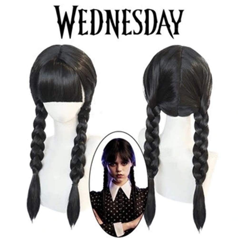 Nessiworld  Wednesday Siyah Örgülü Peruk