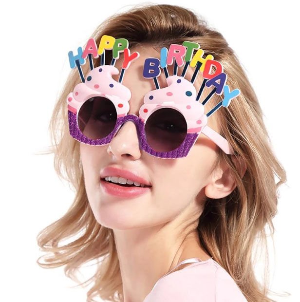 Nessiworld Happy Birthday Yazılı Parti Gözlüğü Mor 17x11 cm
