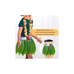Nessiworld  Tropikal Esintili Hawaii Yapraklı Parti Eteği Çocuk Boy