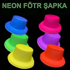 Nessiworld  Neon Partisi Sarı Renk Plastik Fötr Şapka