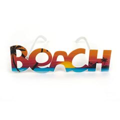 Nessiworld  Beach Yazılı Parti Gözlüğü Yaza Merhaba Hawaii Show Gözlüğü 19x6 cm