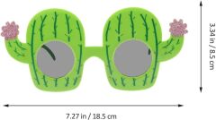Nessiworld  Kaktüs Temalı Hawaii Yaz Partisi Gözlüğü 8.5x18.5 cm