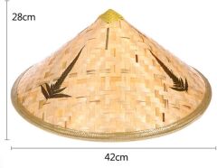 Nessiworld  Naturel Renk Cambodia Kamboçyalı Vietnam Şapkası PVC Hasır