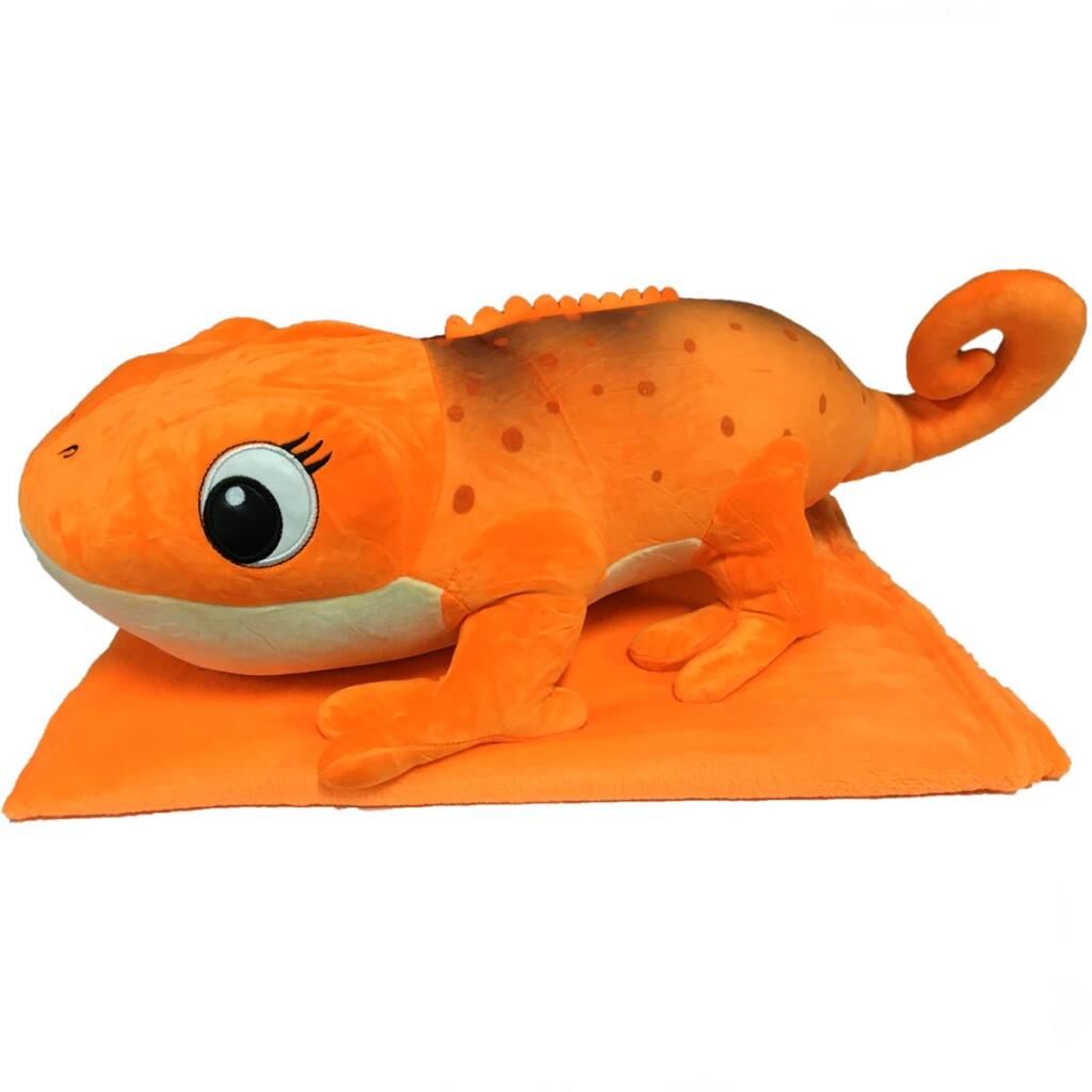 Nessiworld  Peluş Battaniyeli Yatan Bukalemun 55 cm.