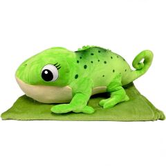 Nessiworld  Peluş Battaniyeli Yatan Bukalemun 55 cm.