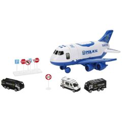 Nessiworld  4347 Maxx Wheels Sesli ve Işıklı Sürtmeli Polis Uçağı -Sunman