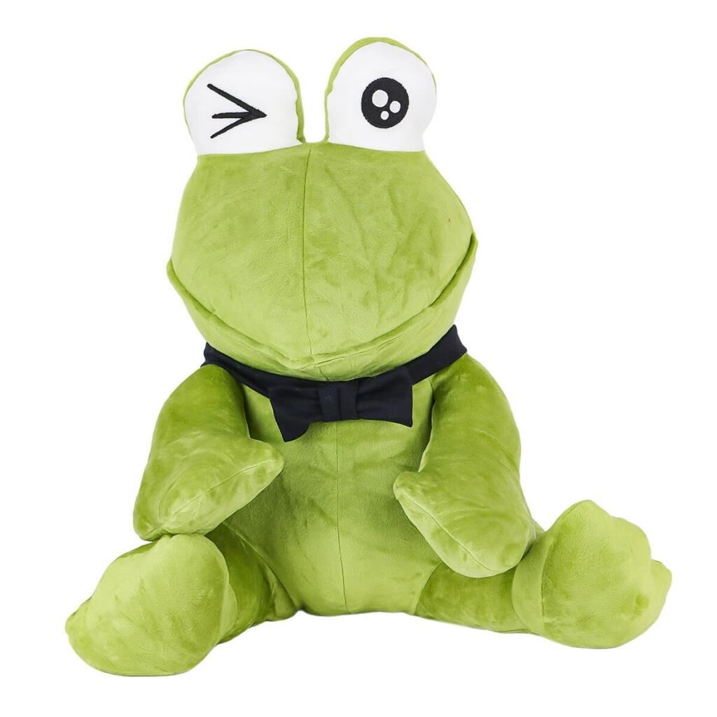 Nessiworld  1430 Peluş Papyonlu Oturan Yeşil Kurbağa -My Friend Toys