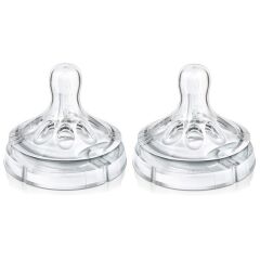 Avent Natural Biberon Emziği Silikon Akış Ayarlı 2 li (3 Ay+) 8710103873976