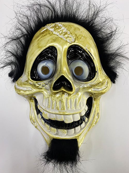 NessiWorld Siyah Peluş Saçlı Coco Hector Rivera Maskesi 25x23 cm