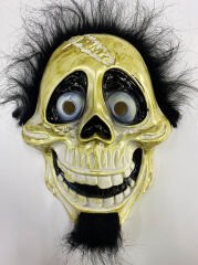NessiWorld Siyah Peluş Saçlı Coco Hector Rivera Maskesi 25x23 cm