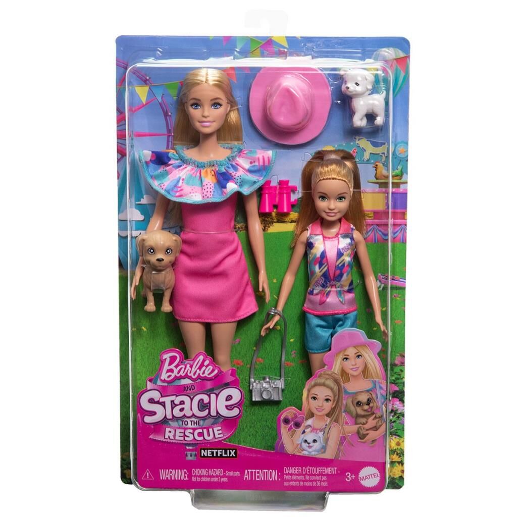 Nessiworld  HRM09 Barbie ve Stacie Kız Kardeşler İkili Set - Barbie & Stacie To The Rescue