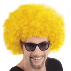 Nessiworld  Sarı Renk Kıvırcık Afro Bonus Peruk