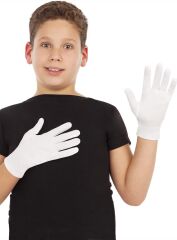 Nessiworld  Beyaz Renk Çocuk Boy Likralı Pandomim Eldiveni