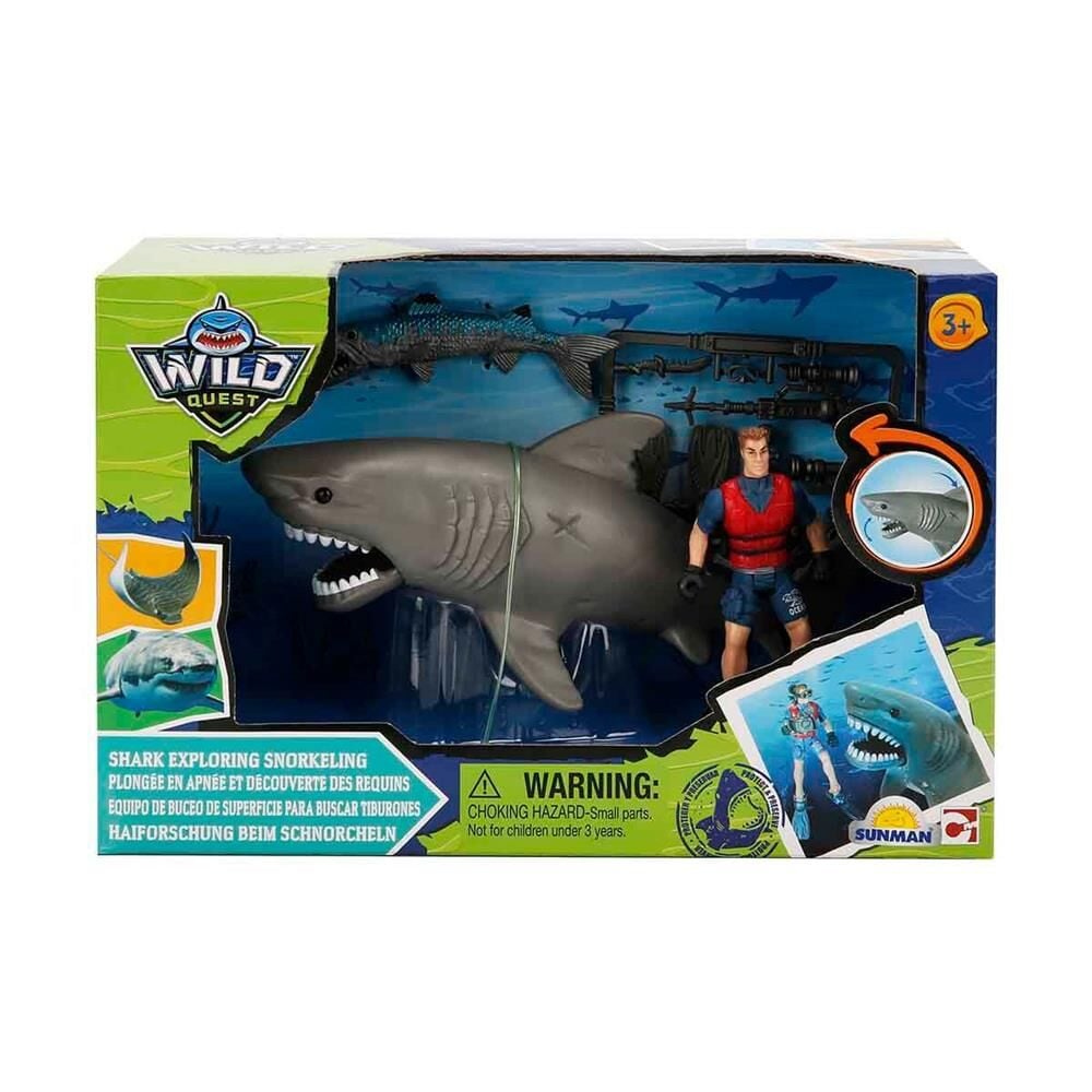 Nessiworld S01049012 Wild Quest Köpek Balığı ve Dalgıç Adam Oyun Seti