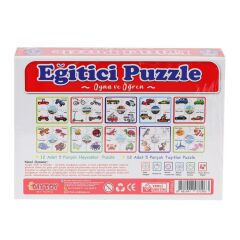 Nessiworld  7196 Çark Puzzle Hayvanlar Taşıtlar 60 Parça -Dıytoy