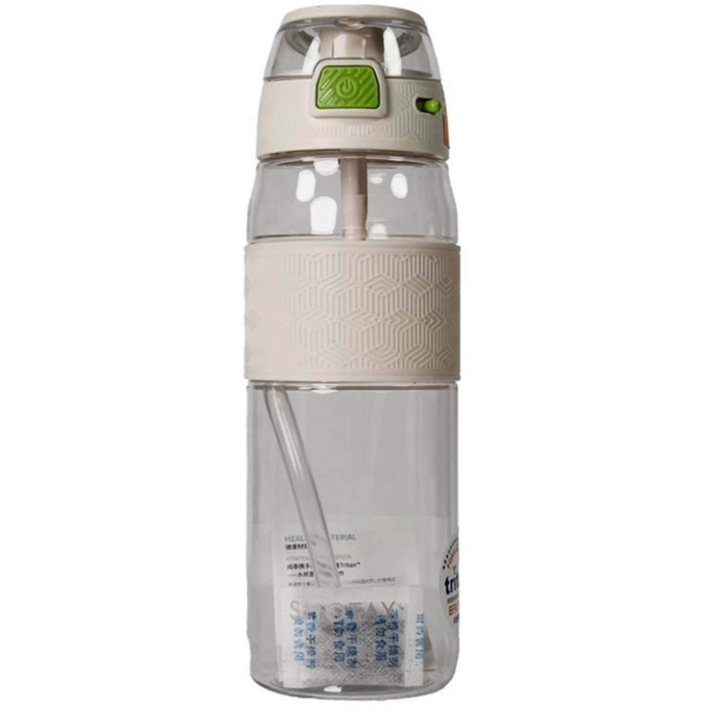 Nessiworld Shotay Şeffaf Kapaklı Şeritli Tritan Matara 800 ml