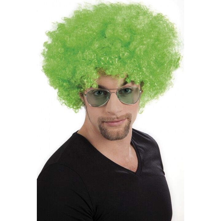 Nessiworld  Yeşil Renk Kıvırcık Afro Bonus Peruk