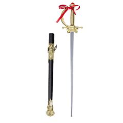Nessiworld  Altın Renk Kabzalı Zararsız Oyuncak Şövalye Kılıcı – 68 cm (Plastik)