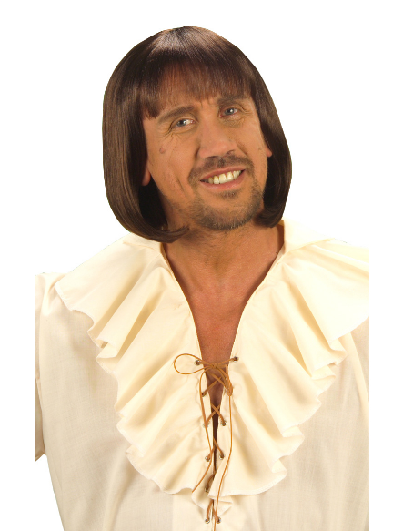 Nessiworld  Kahve Renk Erkekler İçin Kısa Ortaçağ Peruğu