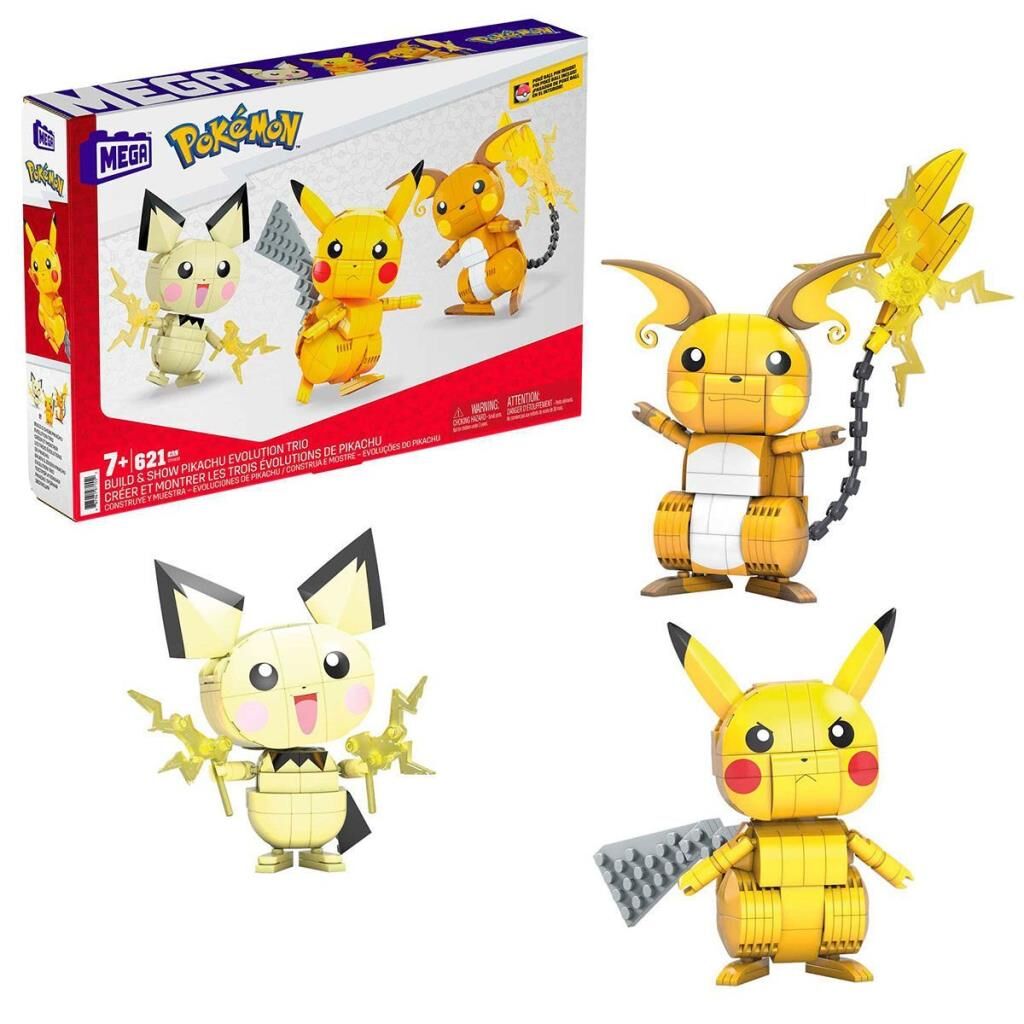 Nessiworld GYH06 MEGA™ Pokémon™ Pikachu Dönüşüm 3'lüsü 621 parça +7 yaş