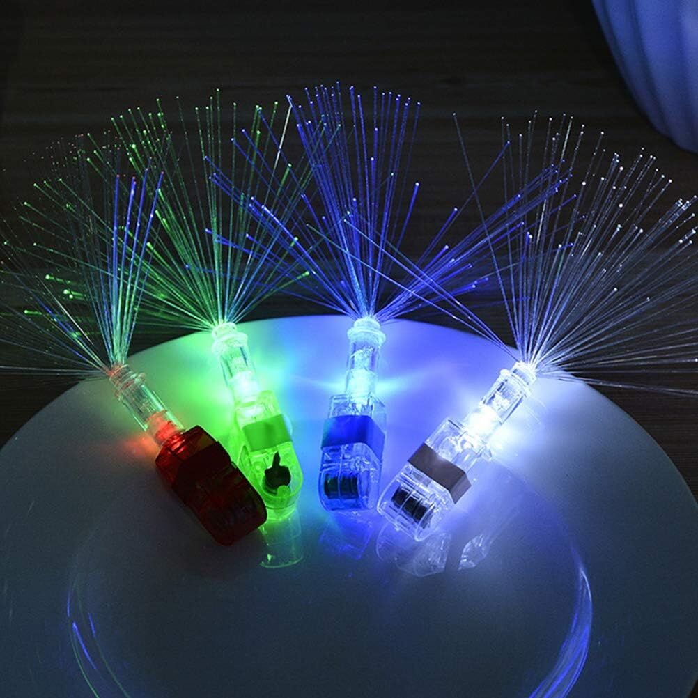 Nessiworld  Led Işıklı Renkli Püsküllü Parmak Işığı 4 Renk 4 Adet