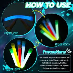 Nessiworld  Karanlıkta Yanan Asılabilir ip Aparatlı Glow Stick Kolye Glow Stick Lamba 6 Adet 6 Renk 15 cm