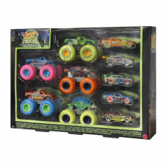 Nessiworld HCB57 Monster Trucks Karanlıkta Parlayan Araçlar, Hot Wheels Monster Trucks - Mattel