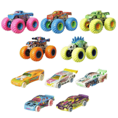 Nessiworld HCB57 Monster Trucks Karanlıkta Parlayan Araçlar, Hot Wheels Monster Trucks - Mattel