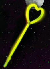Nessiworld Karanlıkta Yanan Glow Stick Partisi Kalp Şekilli Asa Sopa 6 Renk 6 Adet