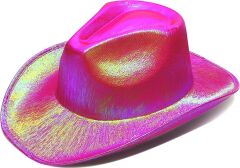 Nessiworld Işıltılı Kovboy Şapkası Hologramlı Parti Kovboy Şapkası Yetişkin