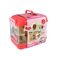 Nessiworld  JND-6806 Hareketli Köpek ve Işıklı Sesli Şeffaf Kafes Seti -Vardem Oyuncak