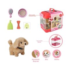 Nessiworld  JND-6806 Hareketli Köpek ve Işıklı Sesli Şeffaf Kafes Seti -Vardem Oyuncak