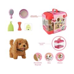 Nessiworld  JND-6806 Hareketli Köpek ve Işıklı Sesli Şeffaf Kafes Seti -Vardem Oyuncak
