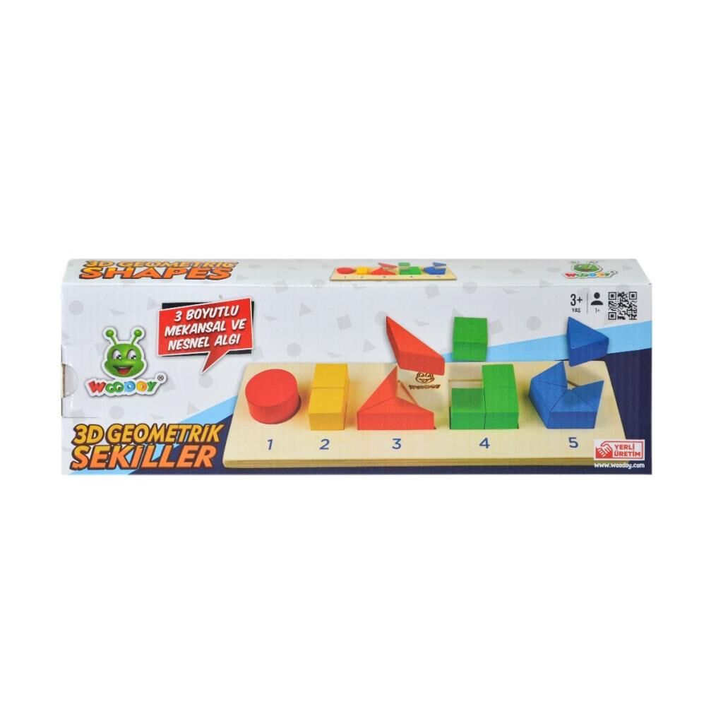 Nessiworld 125 Woodoy 3D Yapboz Geometrik Şekiller Bultak