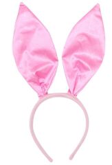Nessiworld   Pembe Renk Saten Kaplama Şekil Verilebilir Tavşan Kulak Taç 35x11 cm