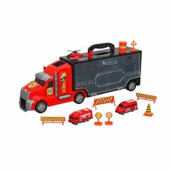 Nessiworld  ERN-875 Heroes Toys Çantalı İtfaiye Taşıyıcı Tır Seti - Eren Oyuncak