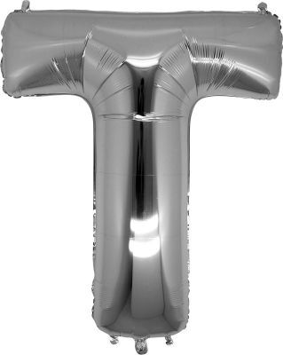 Nessiworld   T Harf Folyo Balon Gümüş Renk  40 inç