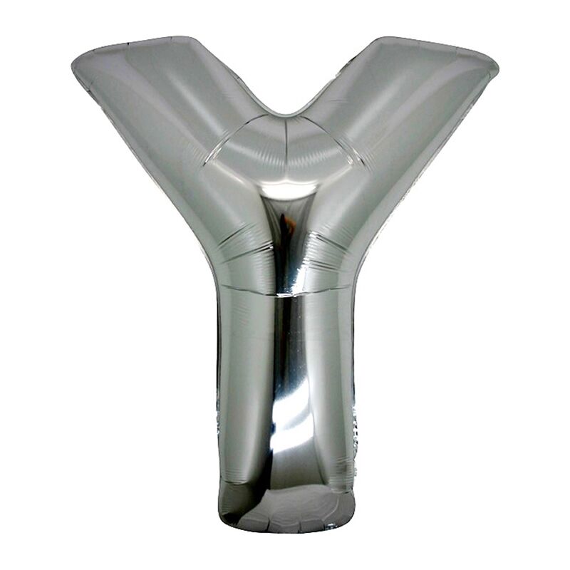 NessiWorld Y Harf Folyo Balon Gümüş Renk  40 inç