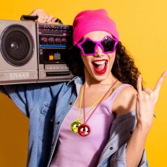 Nessiworld  70&#39;ler 80&#39;ler ve 90&#39;lar Temalı Disko Topu Kolye Seti 6 Adet
