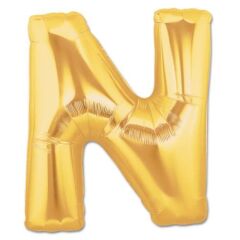 Nessiworld  N Harf Folyo Balon Altın Renk  40 inç