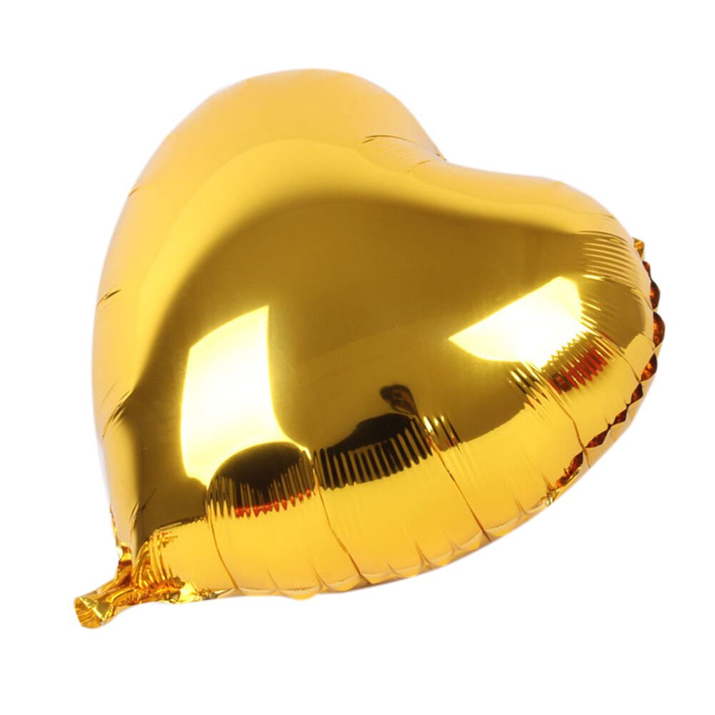 Nessiworld  Kalp Balon Folyo Sarı 45 cm 18 inç