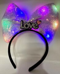 NessiWorld Led Işıklı 3 Farklı Fonksiyonda Yanan Lila Fiyonk Taç 20X17 cm