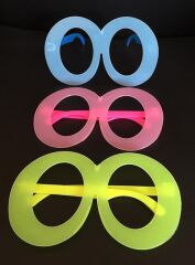 Nessiworld   Fosforlu Oval Model Glow Parti Gözlüğü Karanlıkta Yanan Gözlükler 12 Adet