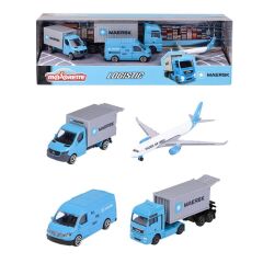 Nessiworld  212057290 Majorette MAERSK Lojistik Arabaları 4 Parça -Simba