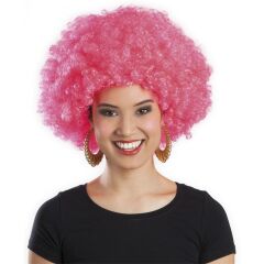 Nessiworld  Pembe Renk Kıvırcık Afro Bonus Peruk
